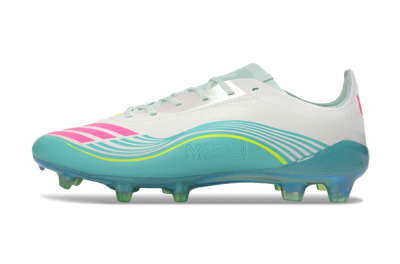 Messi x Adidas F50 Elite FG Football Boots - Aqua/Coral Splash/Mint Breeze
