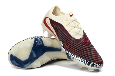 Nike Phantom 6 Elite Low FG Football Boots - Red/Crimson Glow/Chalk White