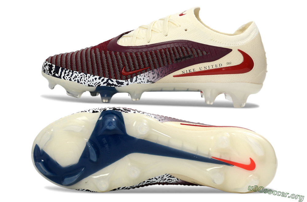 Nike Phantom 6 Elite Low FG Football Boots - Red/Crimson Glow/Chalk White 1