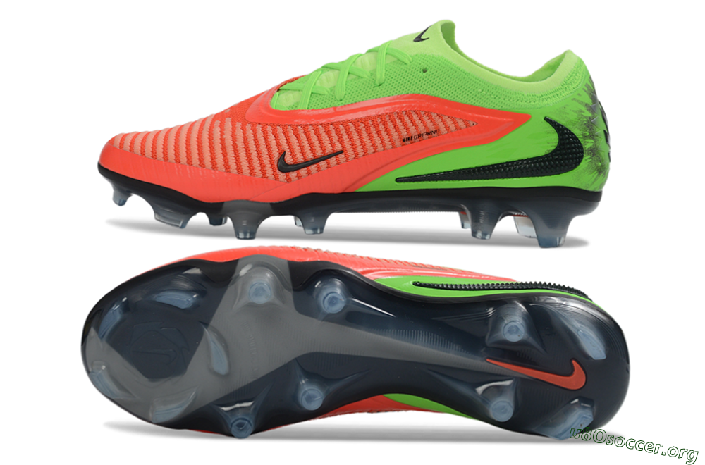 Nike Phantom 6 Elite Low FG Football Boots - Orange/Vibrant Green/Jet Black 1