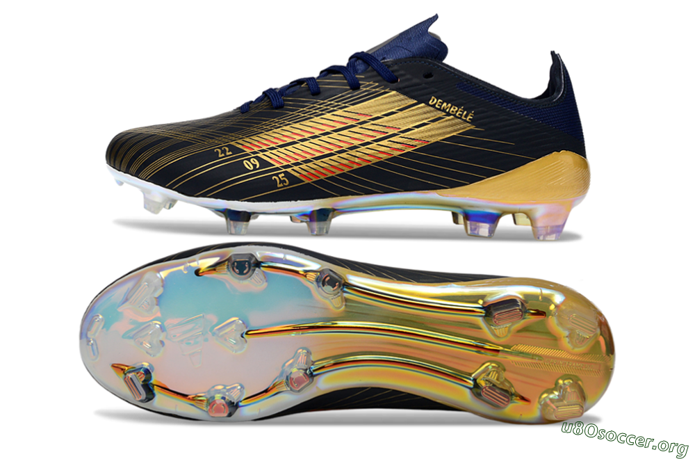 Adidas F50 Elite FG Football Boots - Navy/Metallic Gold/Rainbow Reflective 1