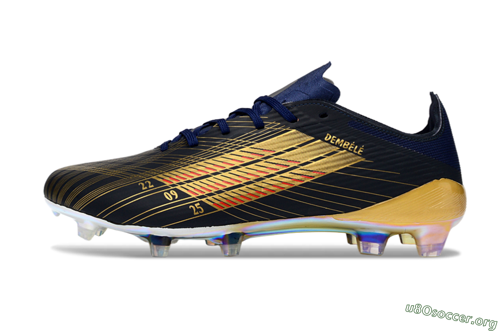 Adidas F50 Elite FG Football Boots - Navy/Metallic Gold/Rainbow Reflective 3