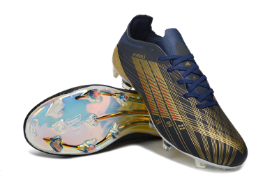 Adidas F50 Elite FG Football Boots - Navy/Metallic Gold/Rainbow Reflective