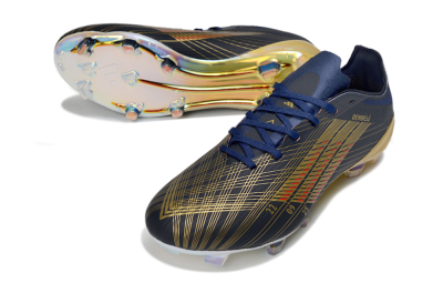 Adidas F50 Elite FG Football Boots - Navy/Metallic Gold/Rainbow Reflective