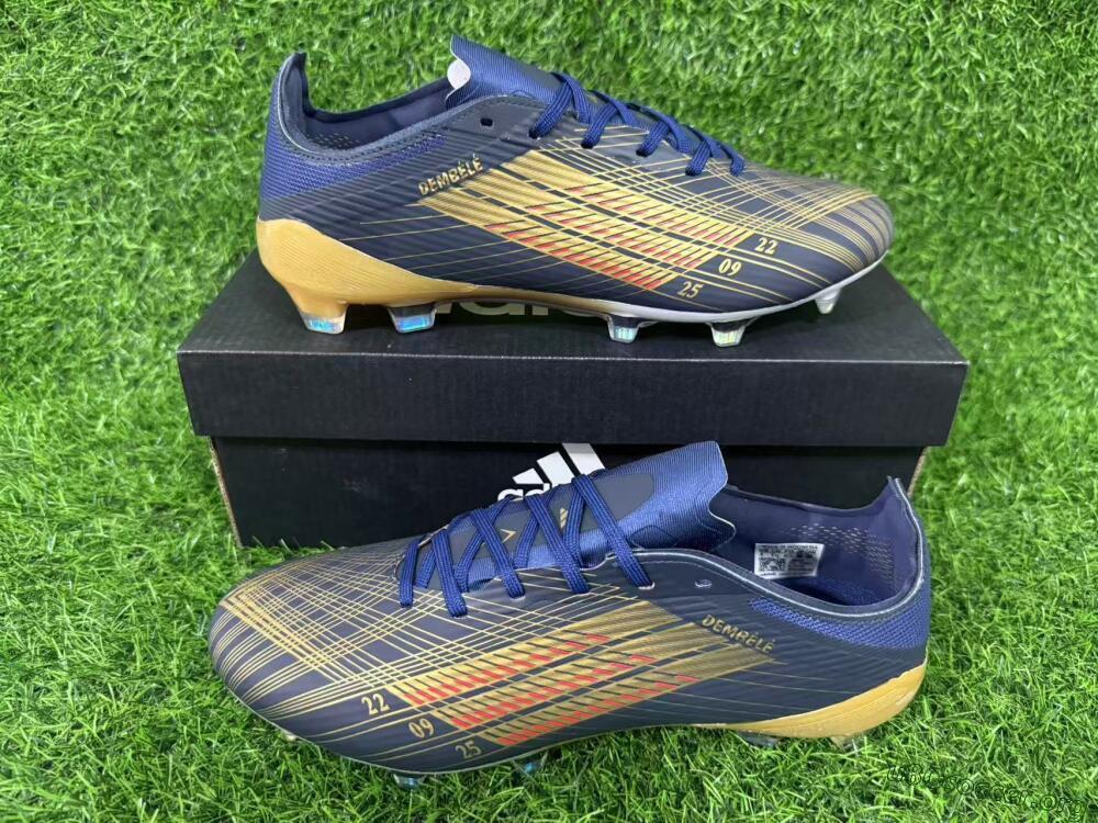 Adidas F50 Elite FG Football Boots - Navy/Metallic Gold/Rainbow Reflective