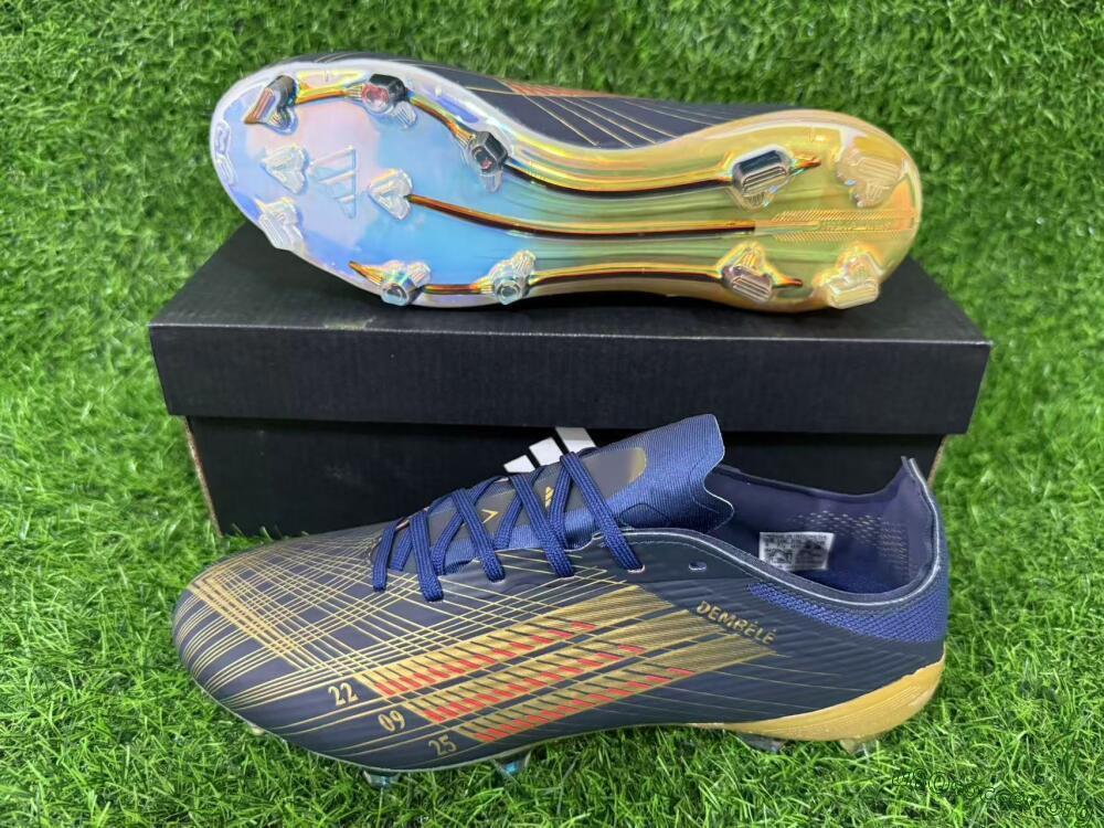 Adidas F50 Elite FG Football Boots - Navy/Metallic Gold/Rainbow Reflective