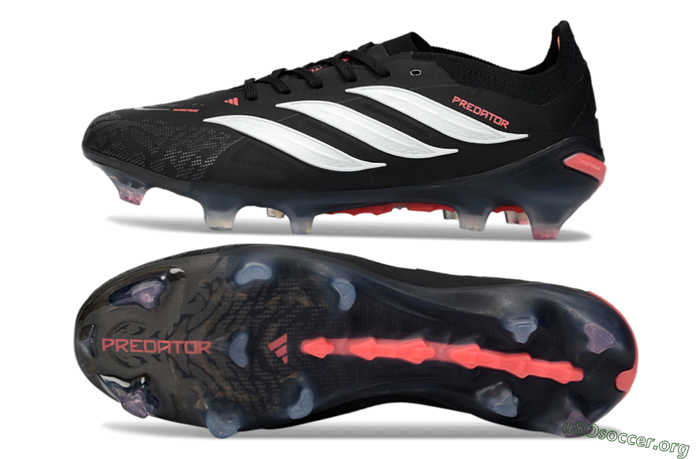 Adidas Predator 26 Elite FG Football Boots - Black/Electric Red/White 1