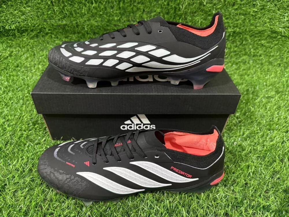 Adidas Predator 26 Elite FG Football Boots - Black/Electric Red/White