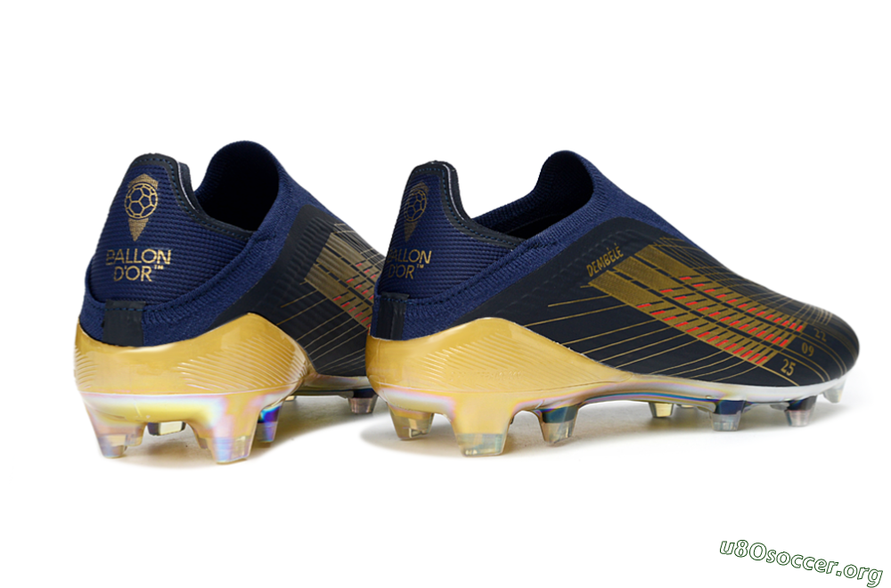 Adidas F50 Elite Laceless FG Football Boots - Navy/Gold/Red 7