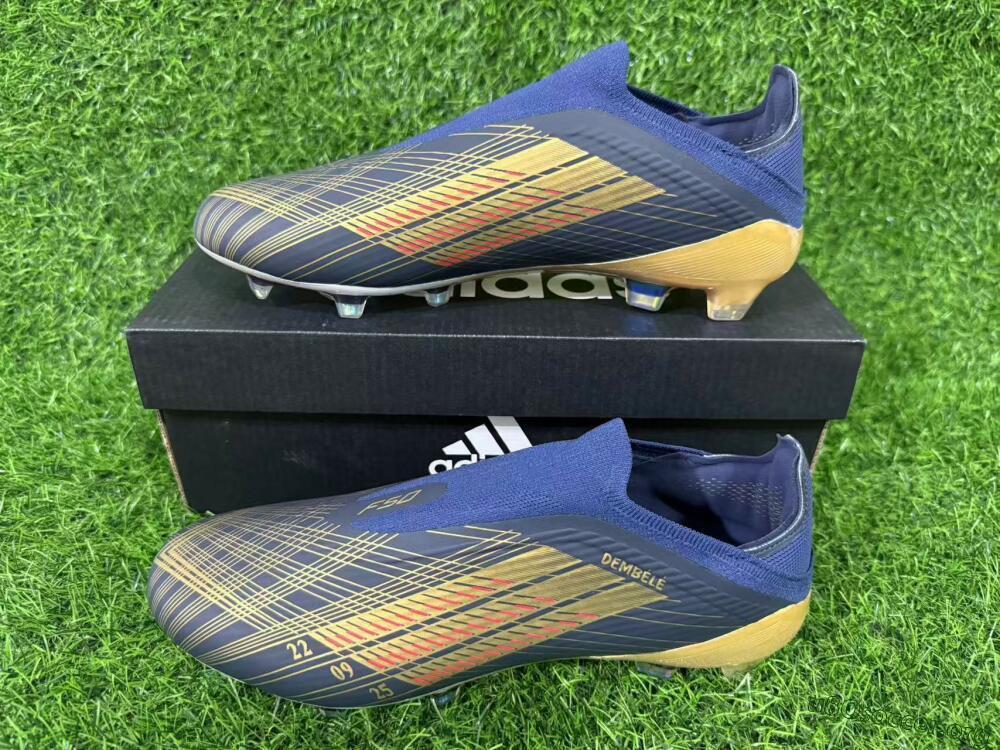 Adidas F50 Elite Laceless FG Football Boots - Navy/Gold/Red
