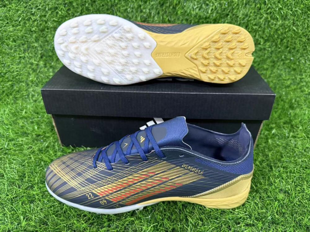 Adidas F50 Pro TF Football Shoes - Navy/Gold/Red