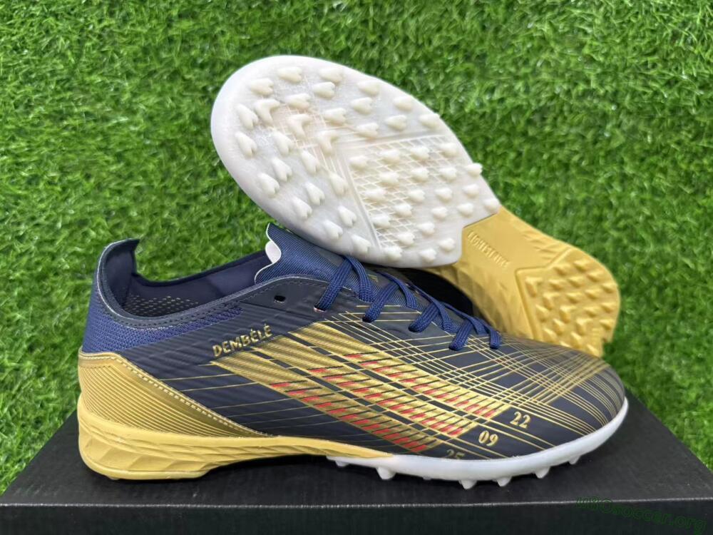 Adidas F50 Pro TF Football Shoes - Navy/Gold/Red