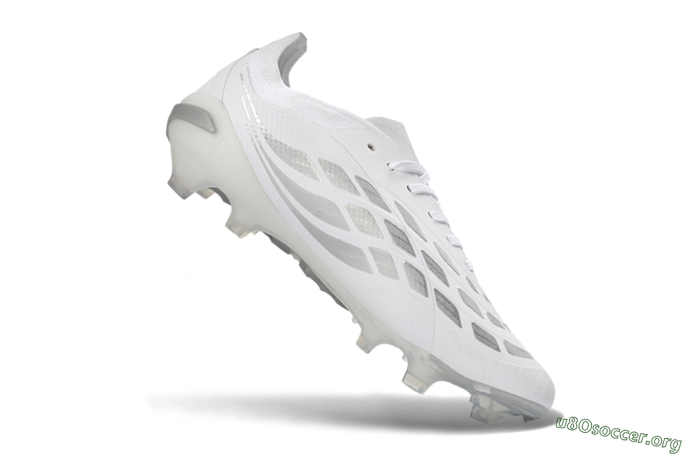 Adidas Predator 26 Elite FG Football Boots - White/Silver Grey/Minimalist White 5