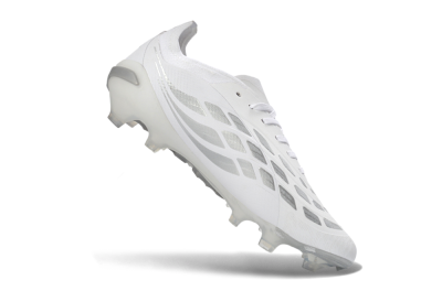 Adidas Predator 26 Elite FG Football Boots - White/Silver Grey/Minimalist White