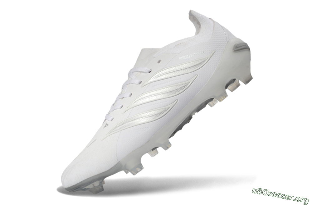 Adidas Predator 26 Elite FG Football Boots - White/Silver Grey/Minimalist White 6
