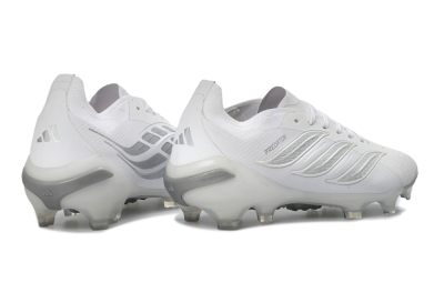 Adidas Predator 26 Elite FG Football Boots - White/Silver Grey/Minimalist White