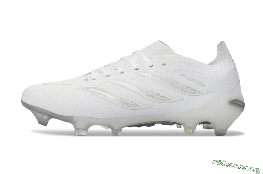 Adidas Predator 26 Elite FG Football Boots - White/Silver Grey/Minimalist White 3