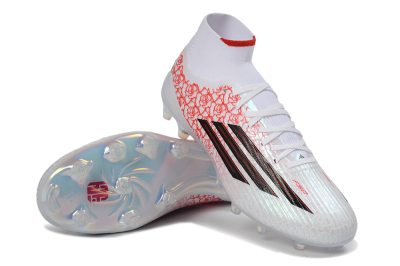 Adidas F50 Elite Mid AG Football Boots - White/Crimson Rose/Black Spark