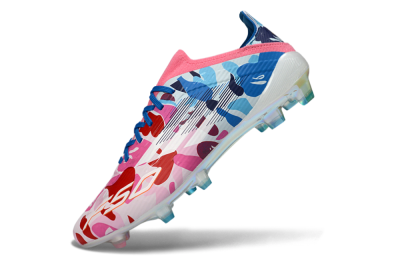 Adidas F50 Elite FG Football Boots - Pink/Sky Blue/Crimson Red
