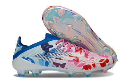 Adidas F50 Elite FG Football Boots - Pink/Sky Blue/Crimson Red