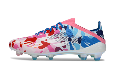Adidas F50 Elite FG Football Boots - Pink/Sky Blue/Crimson Red