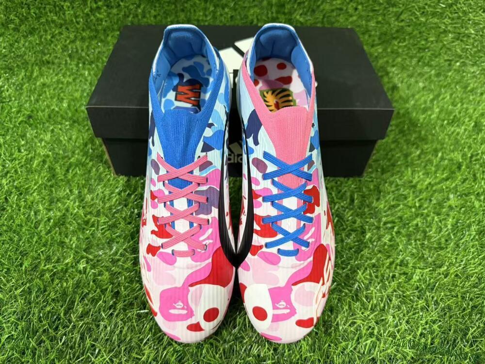 Adidas F50 Elite FG Football Boots - Pink/Sky Blue/Crimson Red
