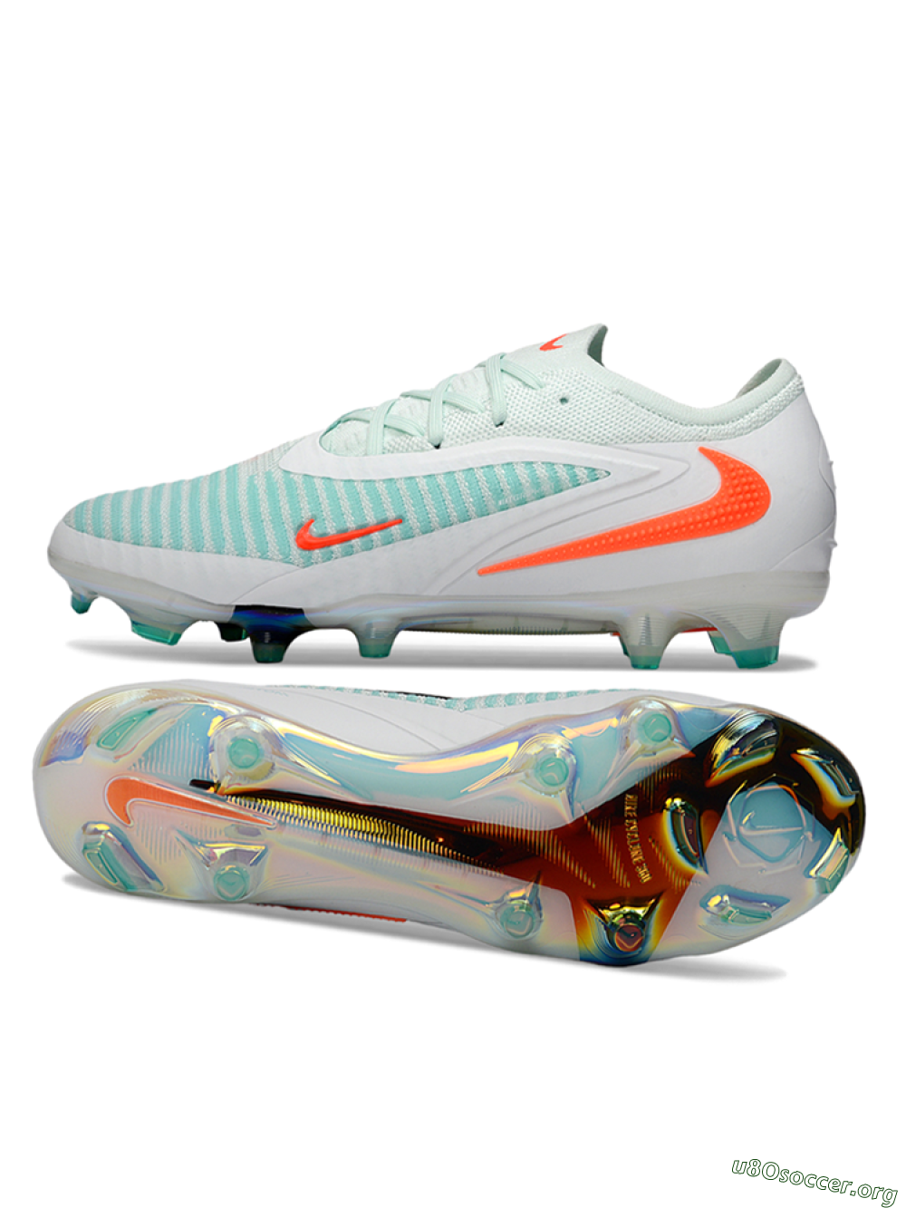 Nike Phantom 6 Elite Low FG Football Boots - Mint/Coral Burst/Sky Blue 1