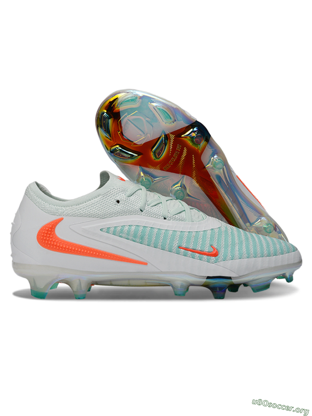 Nike Phantom 6 Elite Low FG Football Boots - Mint/Coral Burst/Sky Blue 2
