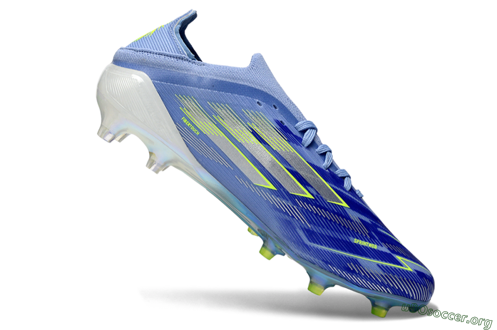 Adidas F50 Elite AG Football Boots - Blue/Electric Blue/Lime Green 4