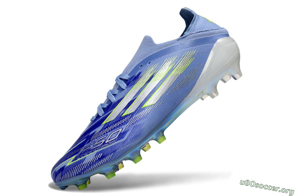 Adidas F50 Elite AG Football Boots - Blue/Electric Blue/Lime Green 5
