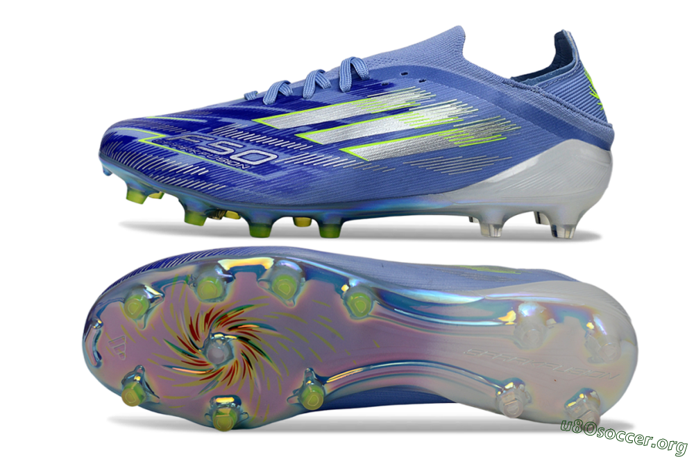Adidas F50 Elite AG Football Boots - Blue/Electric Blue/Lime Green 1