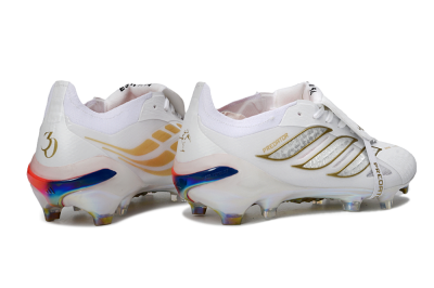 Adidas Predator 26 Elite Fold-Over Tongue FG Football Boots - White/Gold Accent/Reflective Hues