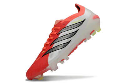 Adidas Predator 26 Elite FG Football Boots - Red/Vibrant Coral/White Fusion