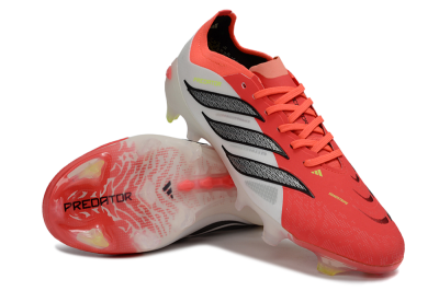 Adidas Predator 26 Elite FG Football Boots - Red/Vibrant Coral/White Fusion