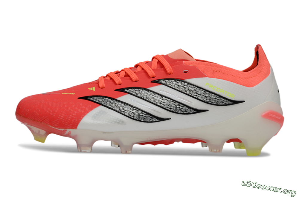 Adidas Predator 26 Elite FG Football Boots - Red/Vibrant Coral/White Fusion 3