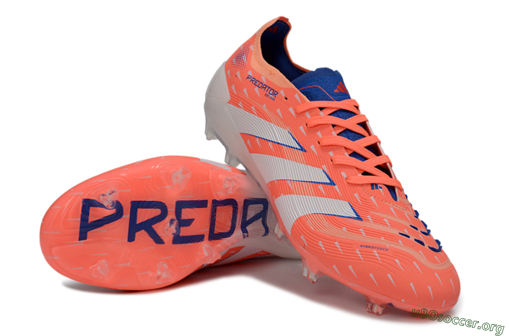 Adidas Predator 26 Elite FG Football Boots - Coral/Royal Blue/White 0