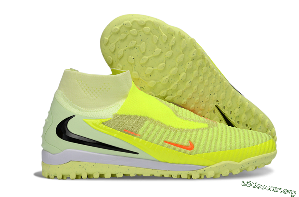 Nike Phantom 6 Elite High TF Football Shoes - Yellow/Vibrant Lime/Black 2
