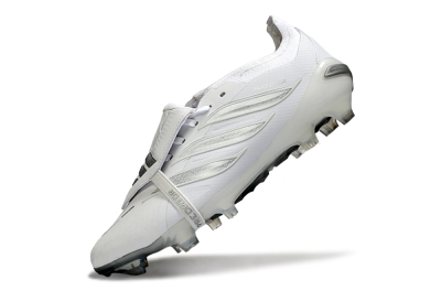 Adidas Predator 26 Elite Fold-Over Tongue FG Football Boots - White/Silver/Cloud