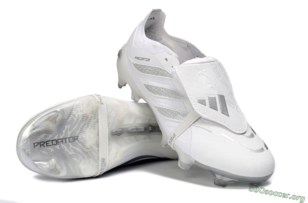Adidas Predator 26 Elite Fold-Over Tongue FG Football Boots - White/Silver/Cloud 4