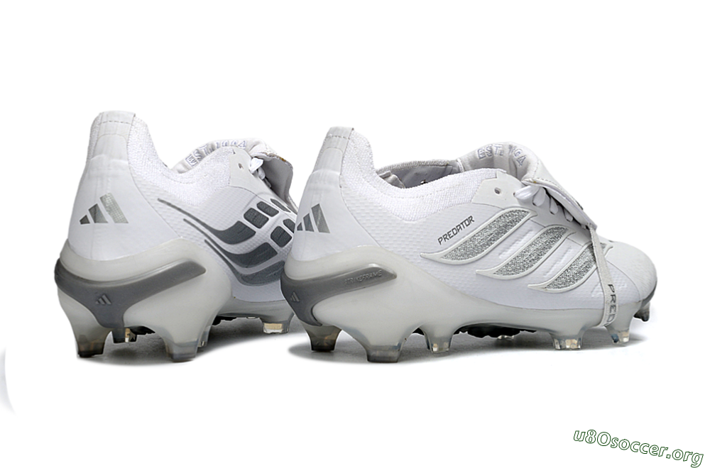 Adidas Predator 26 Elite Fold-Over Tongue FG Football Boots - White/Silver/Cloud 7