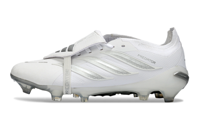 Adidas Predator 26 Elite Fold-Over Tongue FG Football Boots - White/Silver/Cloud
