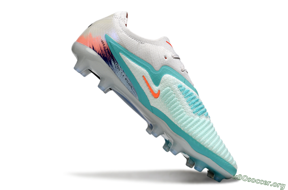 Nike Phantom 6 Elite Low AG Football Boots - Aqua/Ocean Breeze/Sunset Glow 4