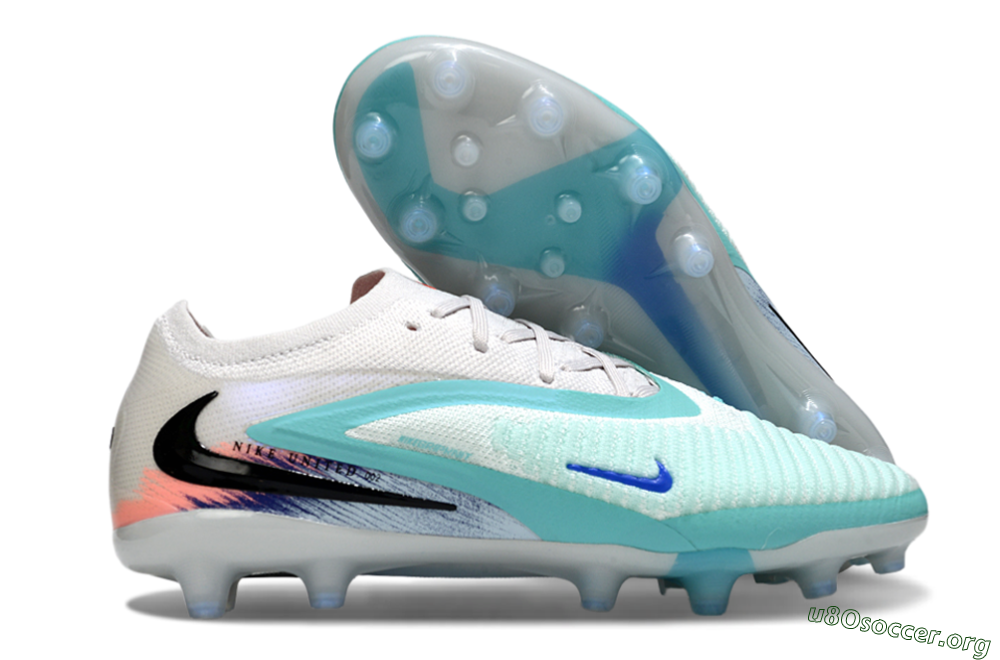 Nike Phantom 6 Elite Low AG Football Boots - Aqua/Ocean Breeze/Sunset Glow 2