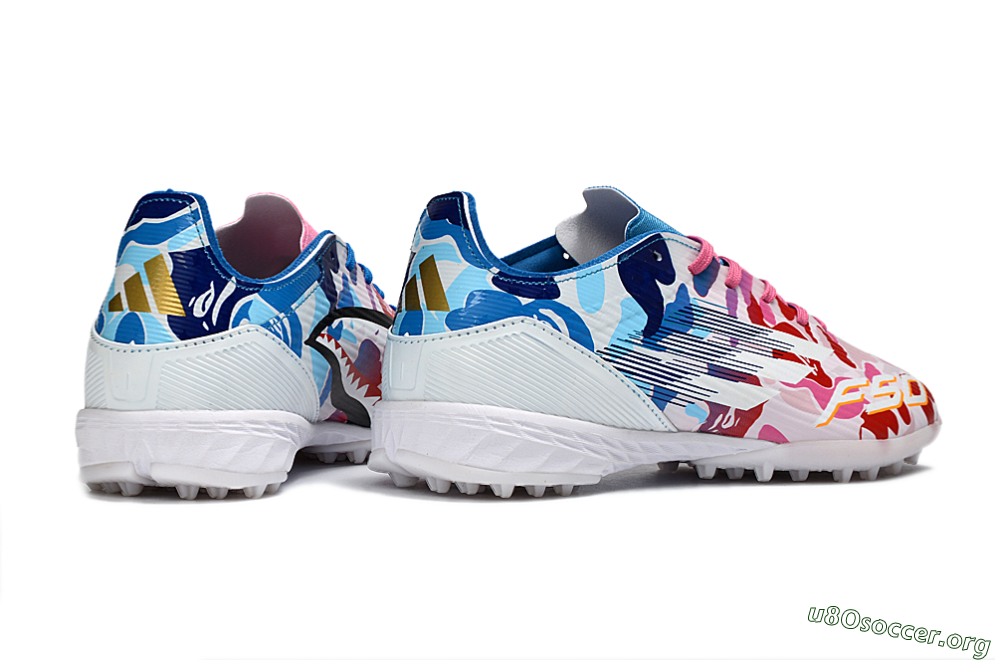 Adidas F50 Elite TF Football Shoes - Pink/Vibrant Pink/Cool Blue 7