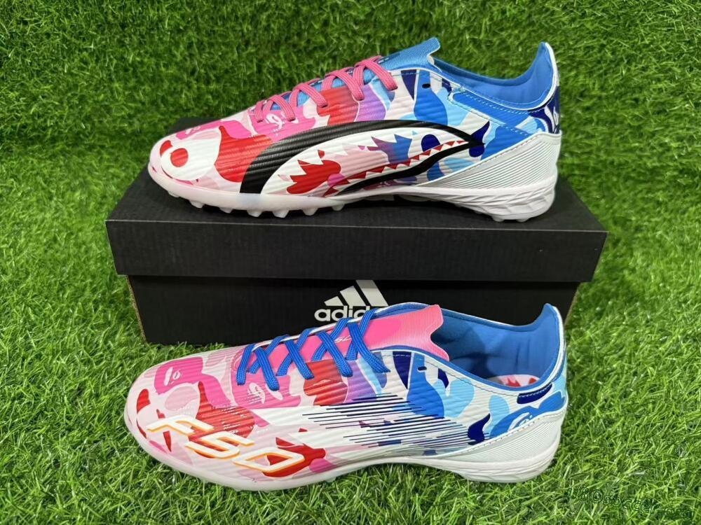 Adidas F50 Elite TF Football Shoes - Pink/Vibrant Pink/Cool Blue