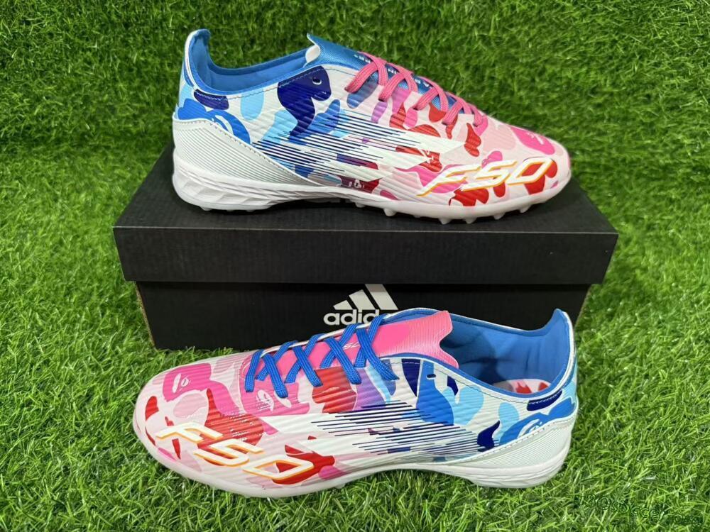 Adidas F50 Elite TF Football Shoes - Pink/Vibrant Pink/Cool Blue