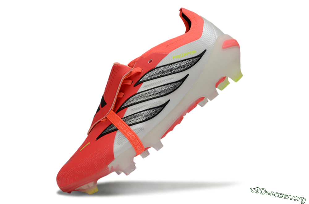 Adidas Predator 26 Elite Fold-Over Tongue FG Football Boots - Red/Dynamic Orange/Black 6