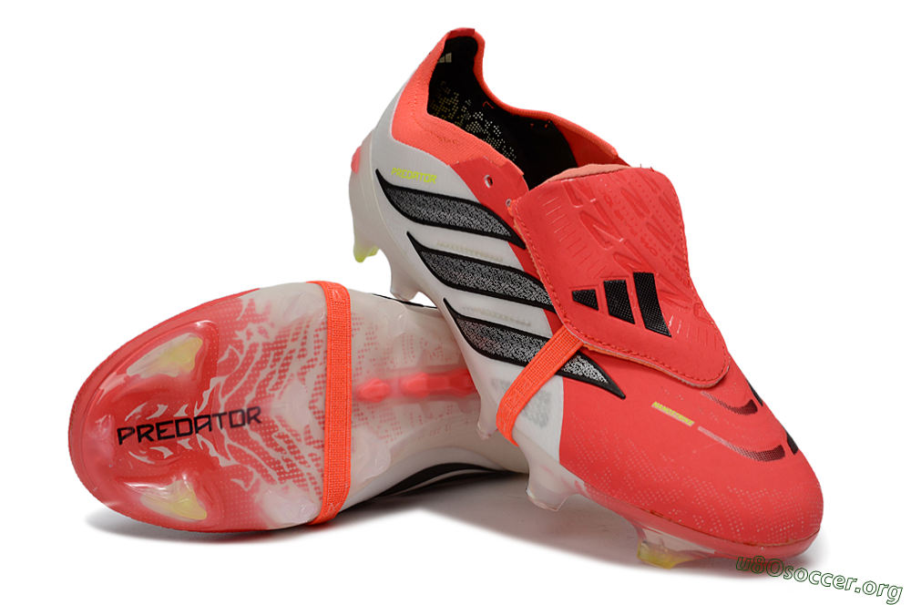 Adidas Predator 26 Elite Fold-Over Tongue FG Football Boots - Red/Dynamic Orange/Black 4