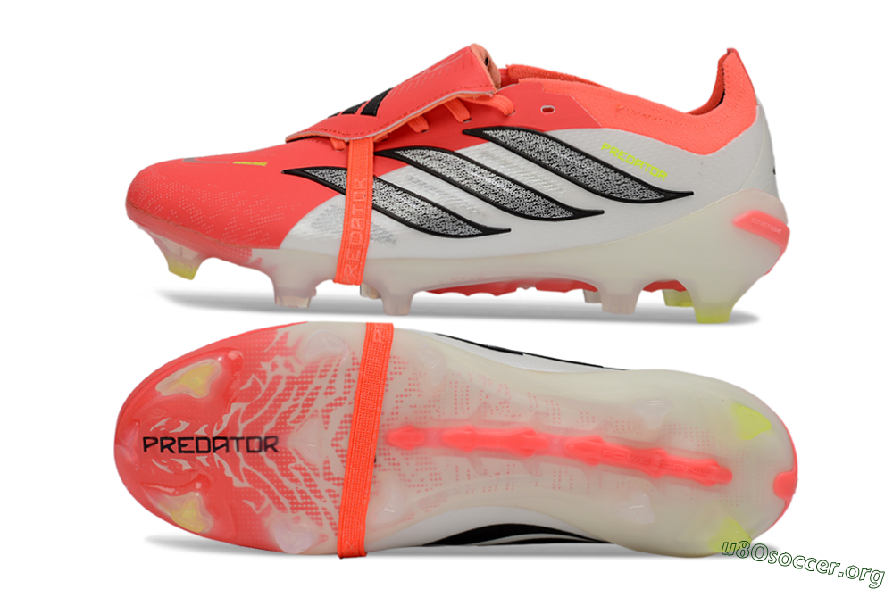 Adidas Predator 26 Elite Fold-Over Tongue FG Football Boots - Red/Dynamic Orange/Black 1