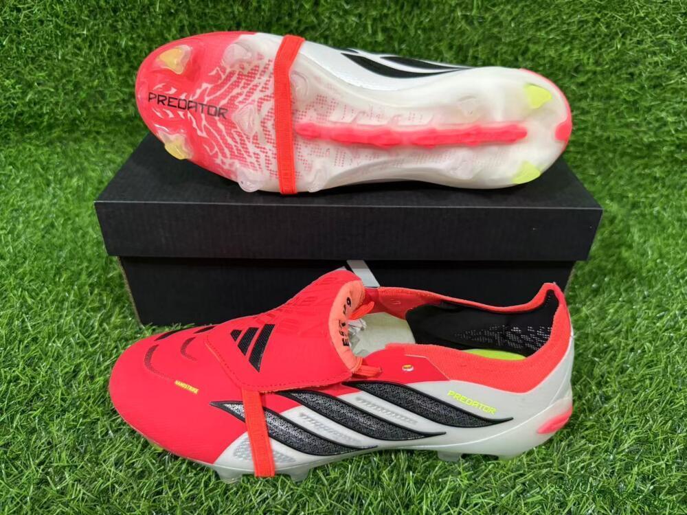 Adidas Predator 26 Elite Fold-Over Tongue FG Football Boots - Red/Dynamic Orange/Black